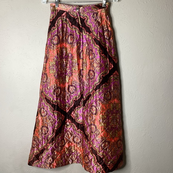 Byer California Vintage Quilted Maxi Skirt 9/10 - Picture 2 of 8